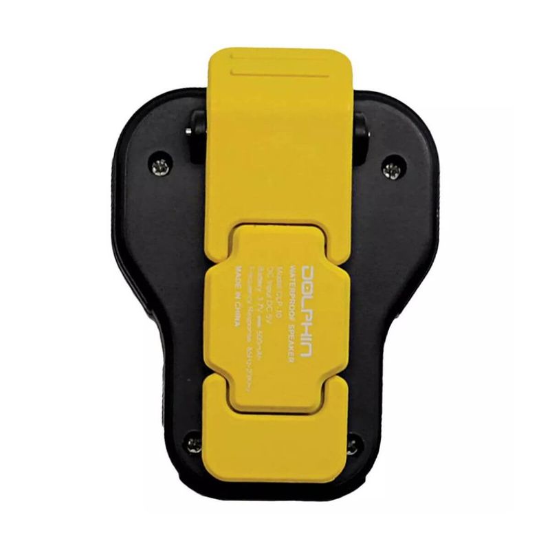 Bocina Bluetooth Dolphin CLP-10 Portátil Magnética IPX6 con Micrófono Color Amarillo