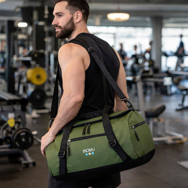 Maletín Deportivo Molvu Entreno Pequeño para Gimnasio y Viaje Color Verde