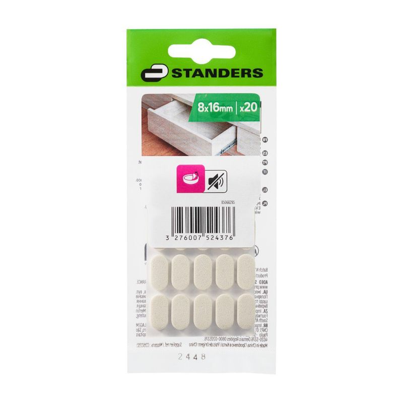 Protectores Rectangulares de Espuma 8 x 16 mm Color Blanco 20 Pzas