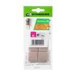 Protectores de Fieltro Cuadrados para Muebles 22 x 22 mm Color Beige 12 Pzas