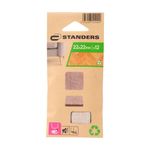 Protectores de Fieltro Cuadrados para Muebles 22 x 22 mm Color Beige 12 Pzas