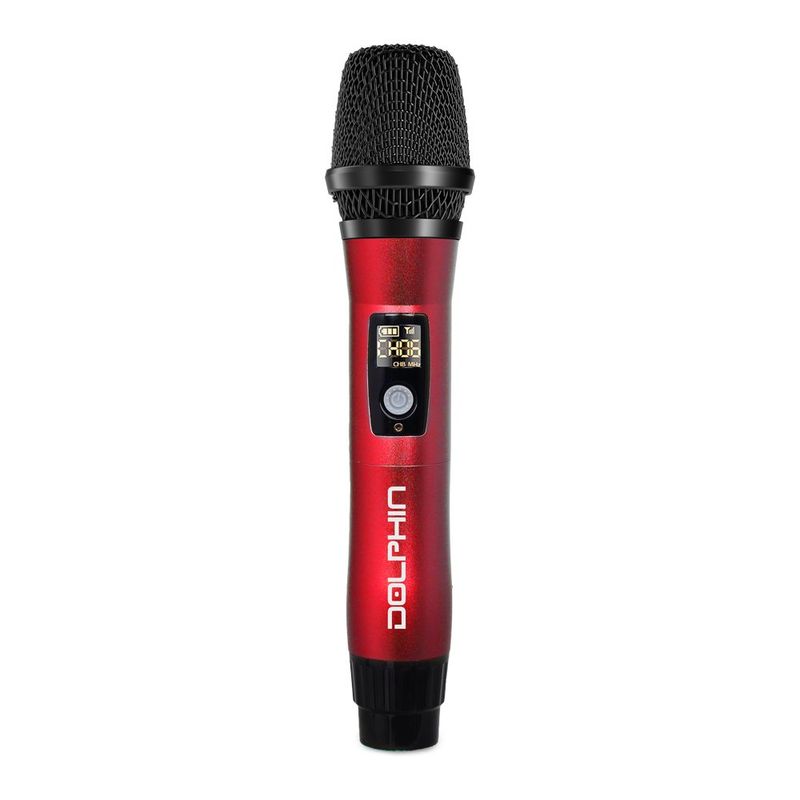 Micrófono Inalámbrico Dolphin MCX11 UHF con Receptor USB-C Color Rojo