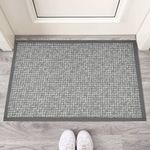 Alfombra de Interior Antideslizante para Entrada Color Gris 50 x 80 Cm