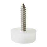 Patines Redondos con Tornillo para Muebles 17 mm 4 Pzas