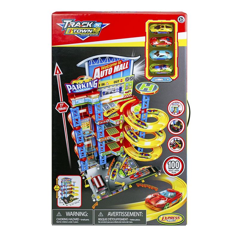 Set de Parqueo Track N Town Auto Mall de 4 Niveles 100 Piezas