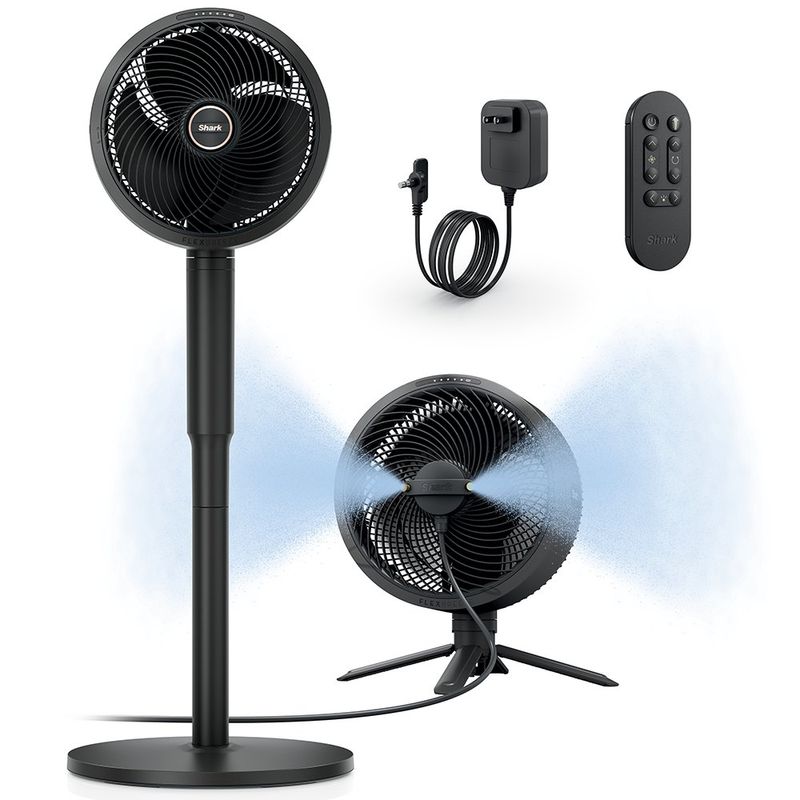 Ventilador Shark FlexBreeze con Nebulizador 5 Velocidades Batería Recargable Color Negro