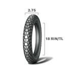 Llanta para Moto Color Negra para Ciudad de 2.75 X 18 TL