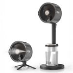 Ventilador con Atomizador Shark FlexBreeze Pro Mist de 5 Velocidades Recargable Color Color Negro