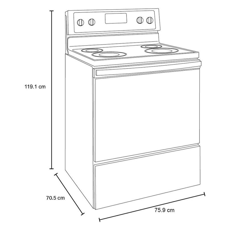 Estufa Eléctrica Whirlpool de 30 Plg con Horno 5 en 1