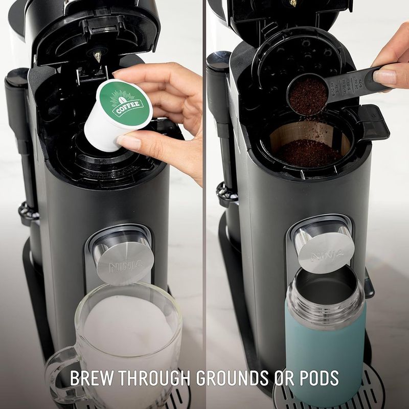 Cafetera Personal Ninja Pods & Grounds para Cápsulas K Cup y Café Molido 24 oz