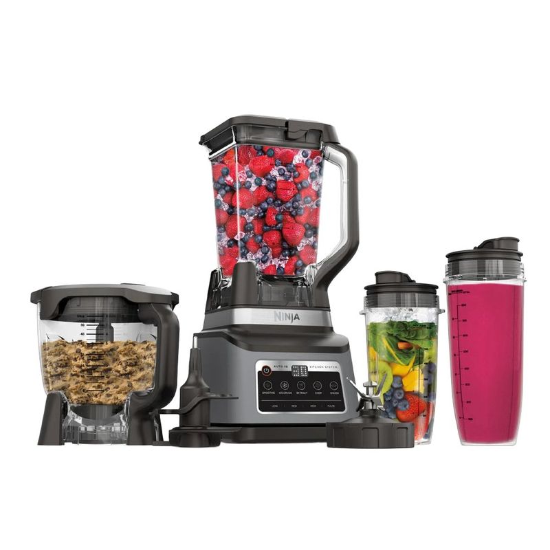 Sistema de Cocina Ninja Professional Plus BN801 3 en 1 para Licuar Procesar y Triturar Color Gris