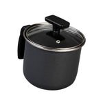 Hervidor Recto Duramax 14 cm 1.8 L con Tapadera de Vidrio Color Negro