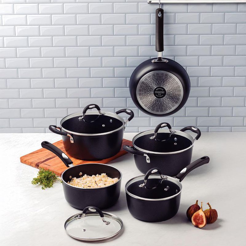 Batería de Cocina Tunis de 4 Piezas con Antiadherente para Uso Diario Color Azul