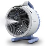 Ventilador Portátil con Nebulizador Shark FlexBreeze HydroGo 5 Velocidades con Batería Recargable Color Celeste