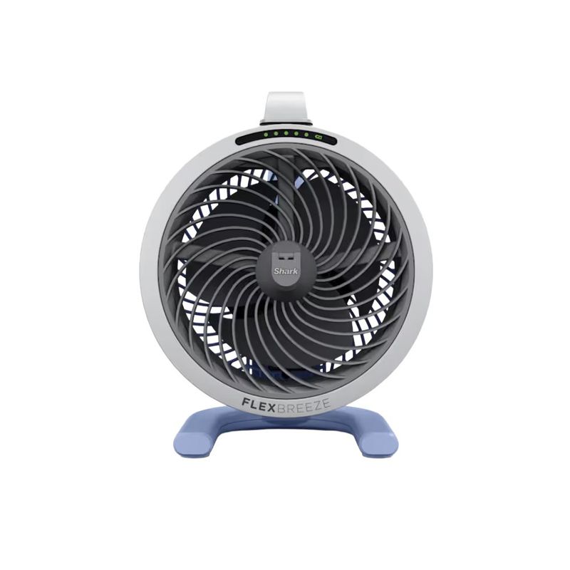 Ventilador Portátil con Nebulizador Shark FlexBreeze HydroGo 5 Velocidades con Batería Recargable Color Celeste