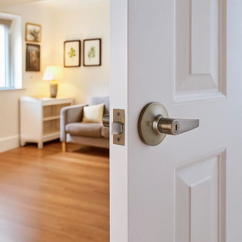 Manija para Baño de Latón Dorado Antiguo