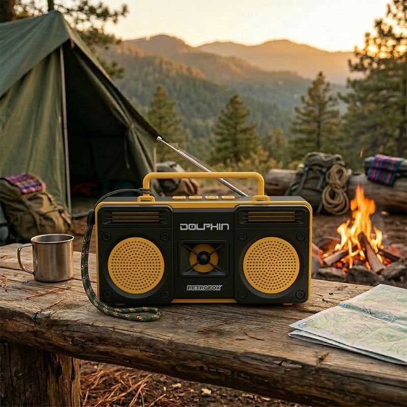 Radio Bluetooth Portátil RTX20 Color Amarillo con Negro
