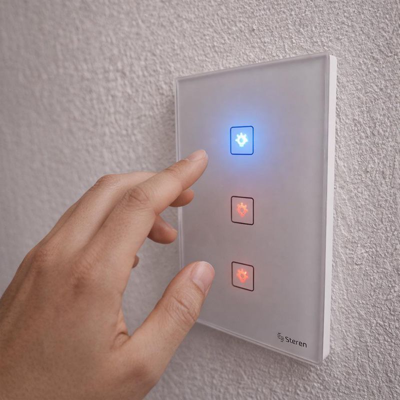 Apagador Wi-Fi Touch Triple para Pared