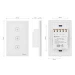 Apagador Wi-Fi Touch Triple para Pared