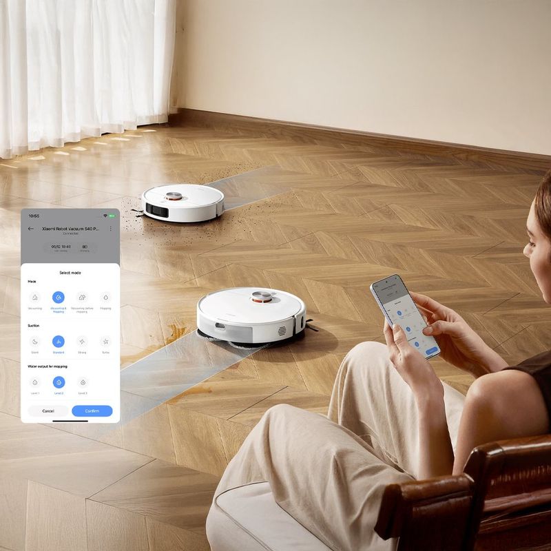 Robot Aspiradora Xiaomi S40C con Navegación Láser LDS para Limpieza Inteligente Color Blanco