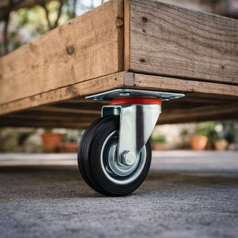 Rueda Giratoria de Hule 3 Plg