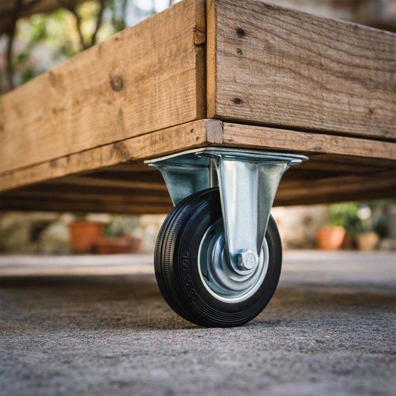 Rueda Fija de Hule 4 Plg