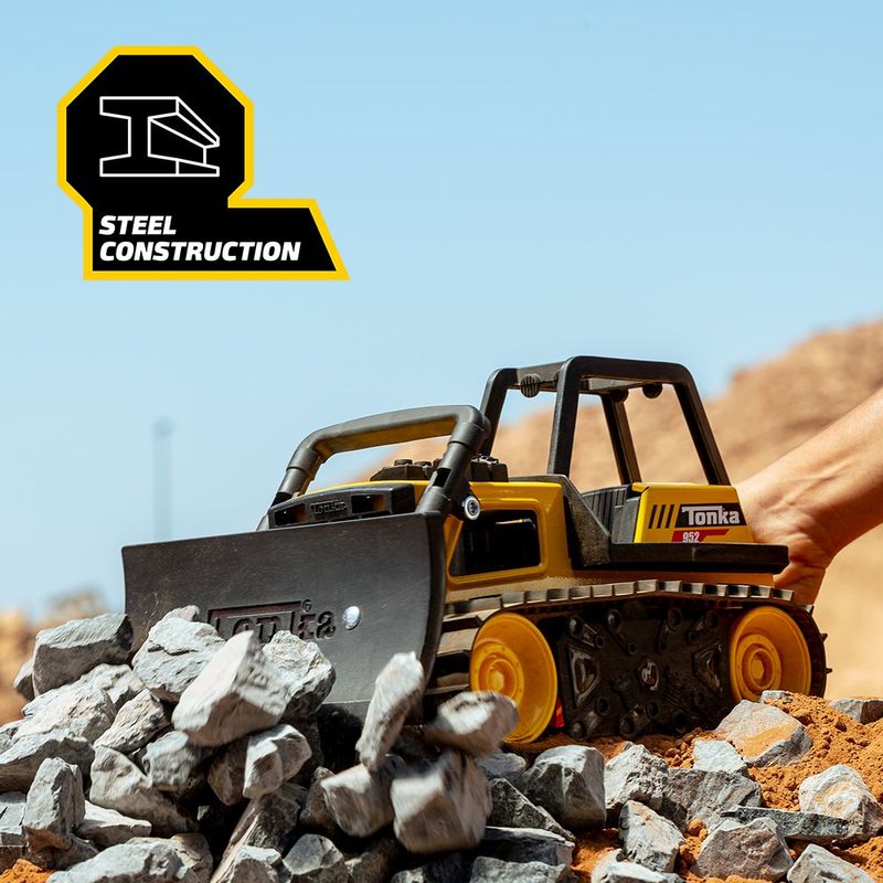Vehículo de Construcción Bulldozer Tonka Steel Classics de Metal Amarillo