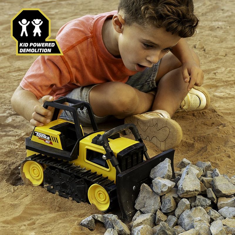 Vehículo de Construcción Bulldozer Tonka Steel Classics de Metal Amarillo