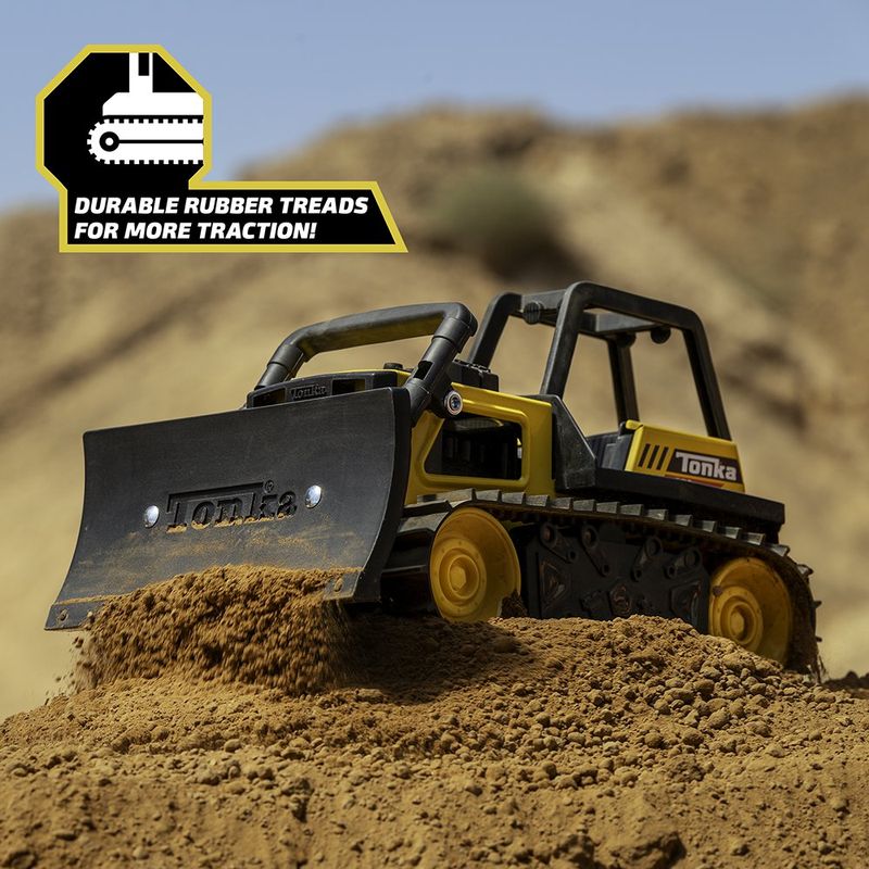Vehículo de Construcción Bulldozer Tonka Steel Classics de Metal Amarillo