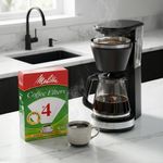 Filtros de Café Cónicos No. 4 para Cafetera de 8-12 Tazas 40 Unidades