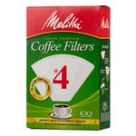 Filtros de Café Cónicos No. 4 para Cafetera de 8-12 Tazas 40 Unidades