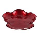 Boquitero Decorativo Navideño de Vidrio Diseño Ángel Color Rojo