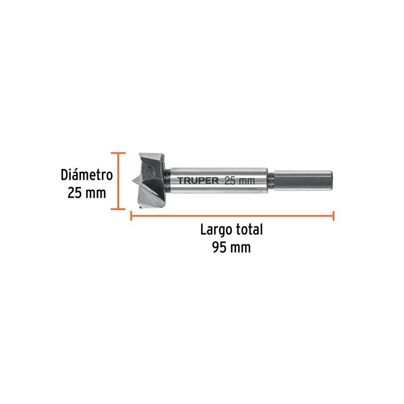 Broca para Madera Forstner de 25 mm