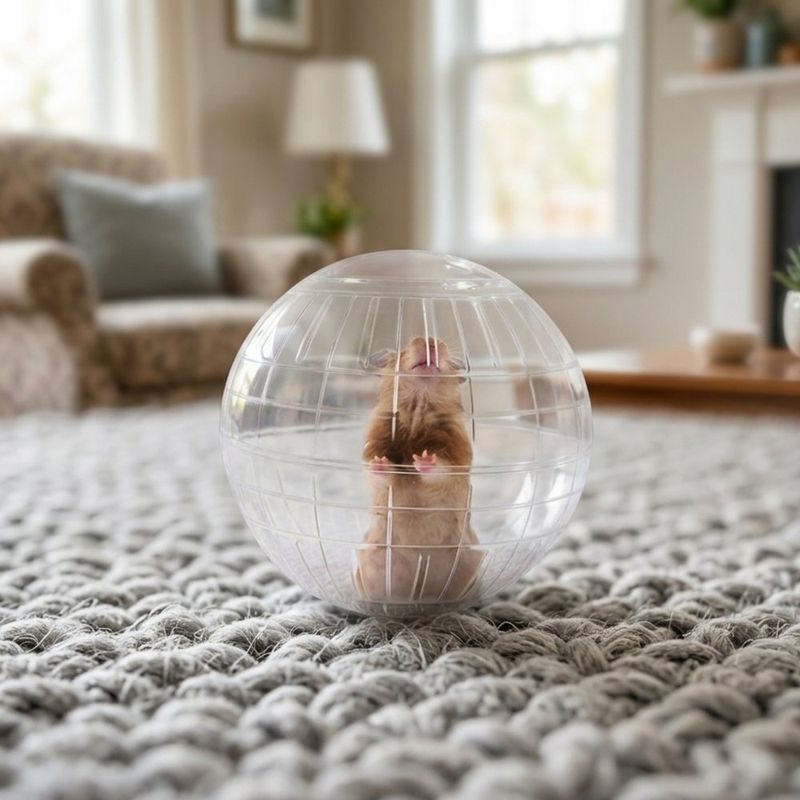 Bola de Ejercicio Run About para Hámster Color Transparente de 33 Cm