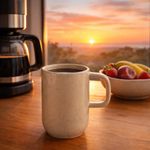 Taza de Cerámica Uno Color Crema 13.7 Onzas