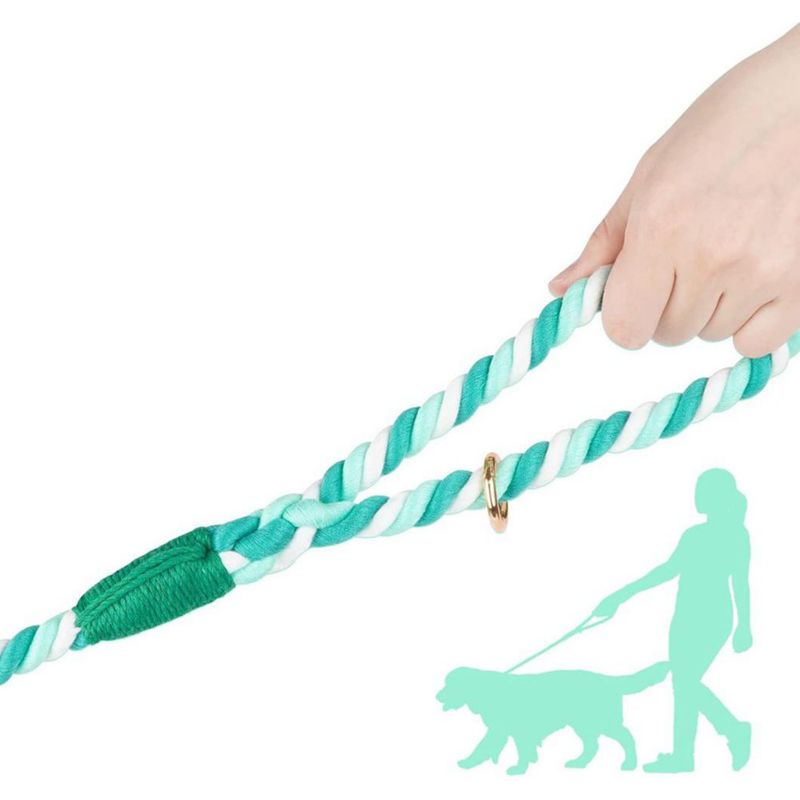 Correa Li'l Pals Mini Rope para Perro Color Aqua