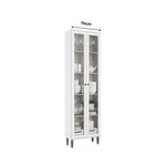 Vitrina Alta con Puertas de Vidrio y Repisas para Almacenamiento Classy