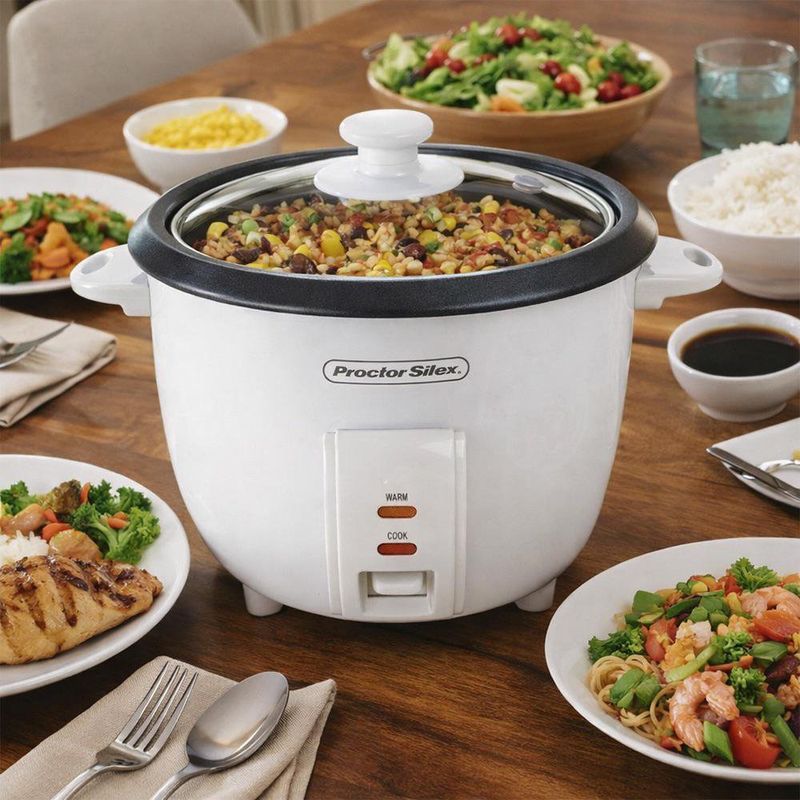 Olla Arrocera Blanca de 10 Tazas