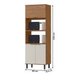 Gabinete Torre Toscana para 2 Hornos de Cocina 80 x 51.6 x 230 cm Café y Crema