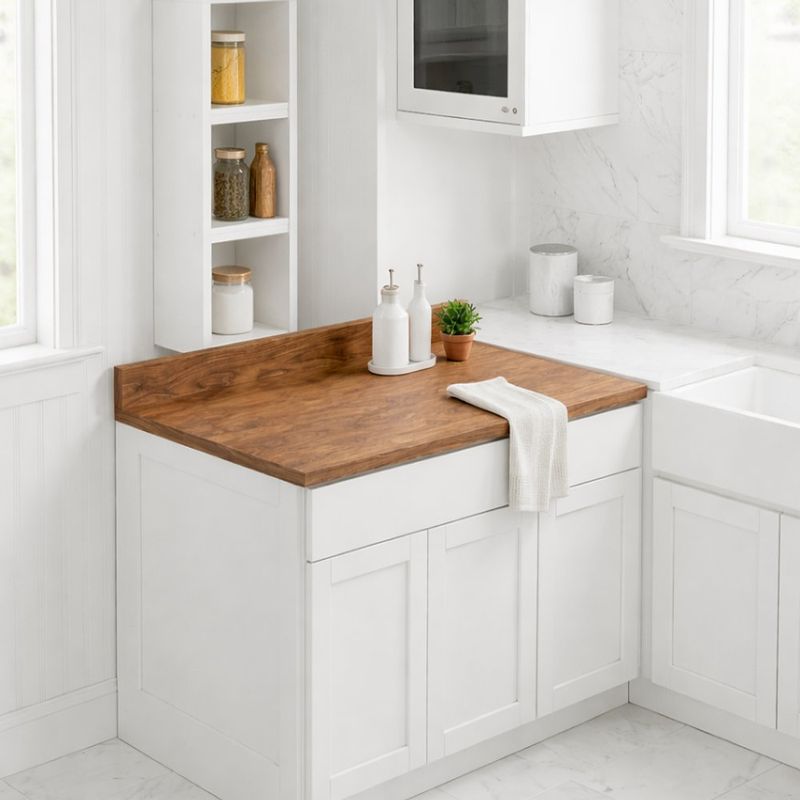 Top Toscana Café de MDF para Gabinete Base de Cocina 120 x 50.8 x 7.62 cm