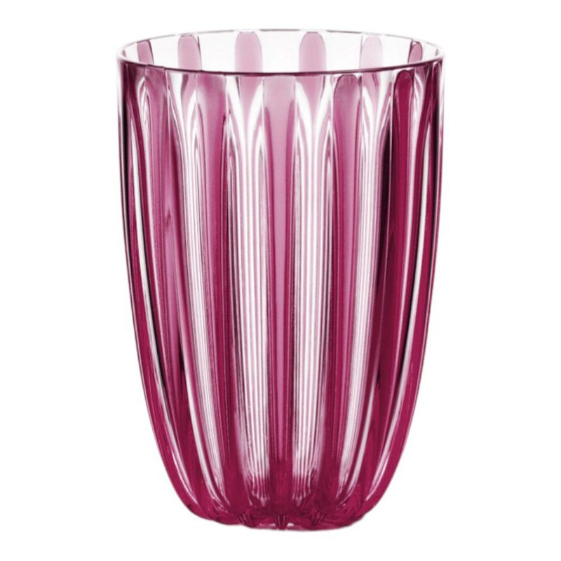 Vaso Alto DolceVita de 12 oz Rojo Amatista para Agua, Jugos o Bebidas Frías