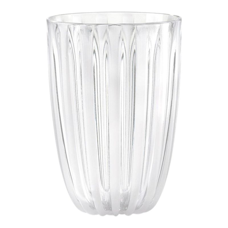 Vaso Alto DolceVita de 12 oz Blanco Perla para Agua, Jugos o Bebidas Frías