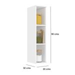 Gabinete Aéreo Classy Blanco de 3 Estantes para Cocina 20 x 32 x 90 cm