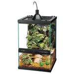 Kit Tropical Vertical para Reptiles Arborícolas y Anfibios Tropicales de 12x12x18 plg