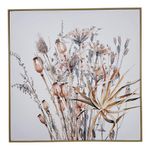 Cuadro Decorativo de Flores en Tonos Fríos de 82 x 4 x 82 cm