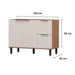 Gabinete Base Toscana 2 Puerta Café