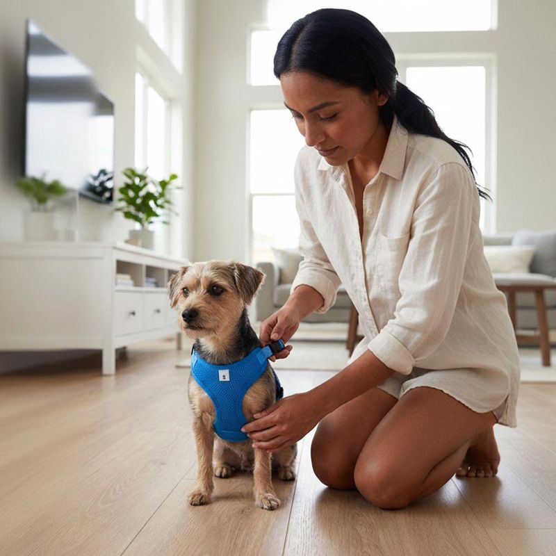 Arnés Frisco Soft Mesh para Perro Color Azul Talla XL