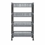 Organizador de Cocina de 4 Niveles Gris para Cocina 20 x 50 x 80.5 cm