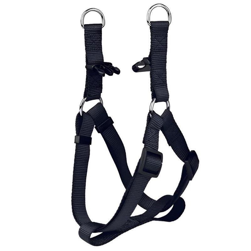 Arnés Ajustable para Perro Color Negro de 5/8 x 24 Plg Talla S