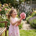 Varita Mágica de Burbujas con Luces Música y Solución Incluida